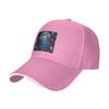 Luminescent Rainbow Jellyfish On Navy Blue Cap Baseball Caps Adjustable Hat Hip Hop Summer Unisex Baseball Hats Customizable