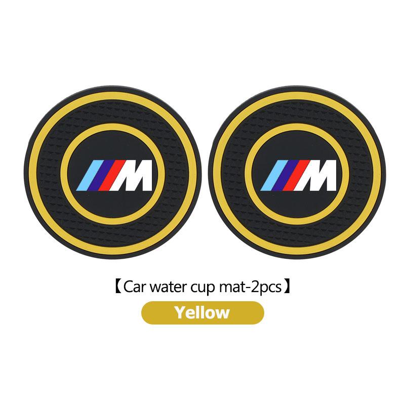 For BMW 2pcs Silicone Car Anti-Slip Water Cup Pads Durable Car Cup Holder Mat Performance X1 X3 X5 E39 E46 E90 F20 E60 F30 M3 M5