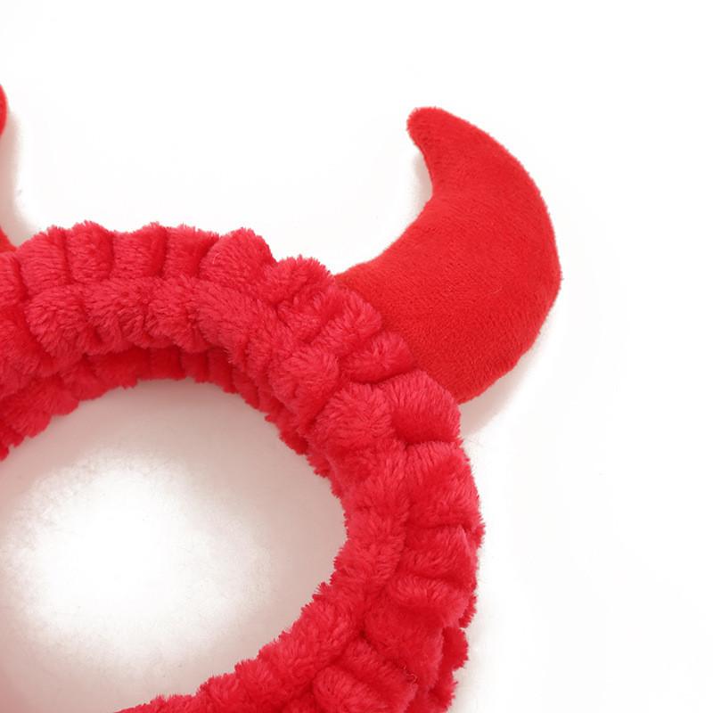 Cartoon Plush Cute Super Cute Hair Accessories Face Wash Makeup Hair Hoop Plush Doll Headwear Hair Strap