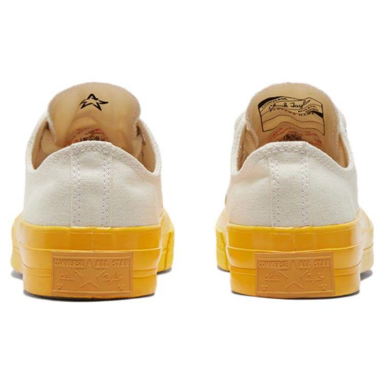 Converse 1970s Chuck Taylor All Star Gradient Low Top Canvas Shoes Women Sneakers Off-White Yellow A00534C