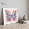 Immersive Leisure Time Crafts Butterfly Faux Diamond Art Kit, Flower Peacock Hummingbird Pearl Kit 3D Sparkling Bead Painting Craft for Adults,