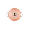 Le Creuset Signature Cocotte Ronde 20cm Cast Iron Enamel Pot, Peche, Gas, Induction, and Oven Compatible [Official Japanese Product]