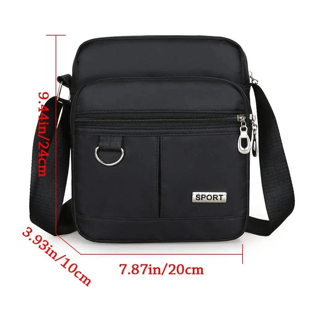 Waterproof Shoulder Bag Women's Nylon Square Purse Lightweight Crossbody Cell Phone Messenger Wallet Bag With Multi Pockets