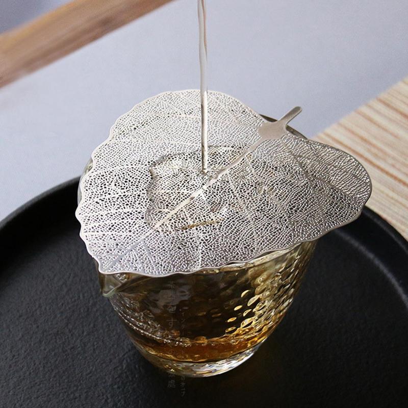 1PC Stainless Steel Tea Infuser Leave Shape Bodhi Tea Filter Kung Fu Tea Infusers Access Hollow Out Leaves Strainer Drinkware