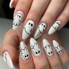 Halloween Simple Ghost Wearable Playful And Cute Manicure