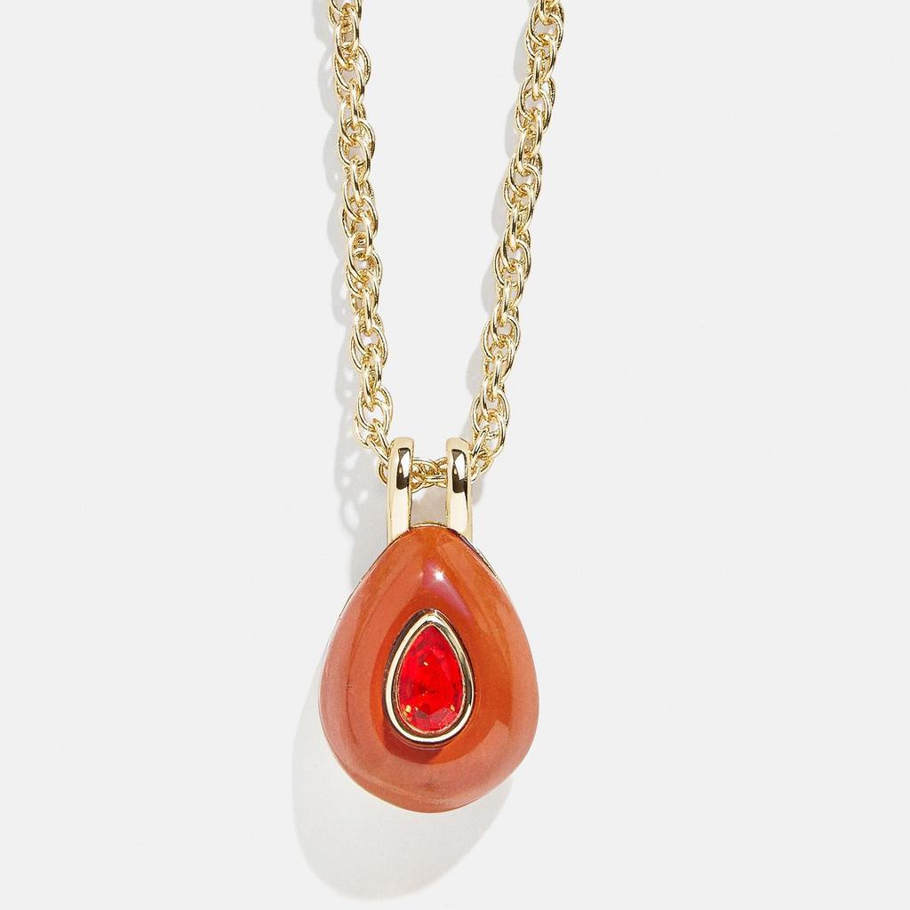 Zodiac Birthstones Necklace: Colorful Zirconia Ornaments with Crystal-Copper Accents