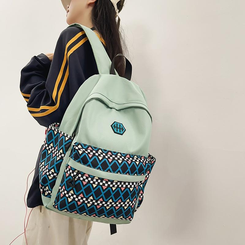 Men Waterproof Backpack Women Printed Travel Backpack Large Capacity Student School Bag