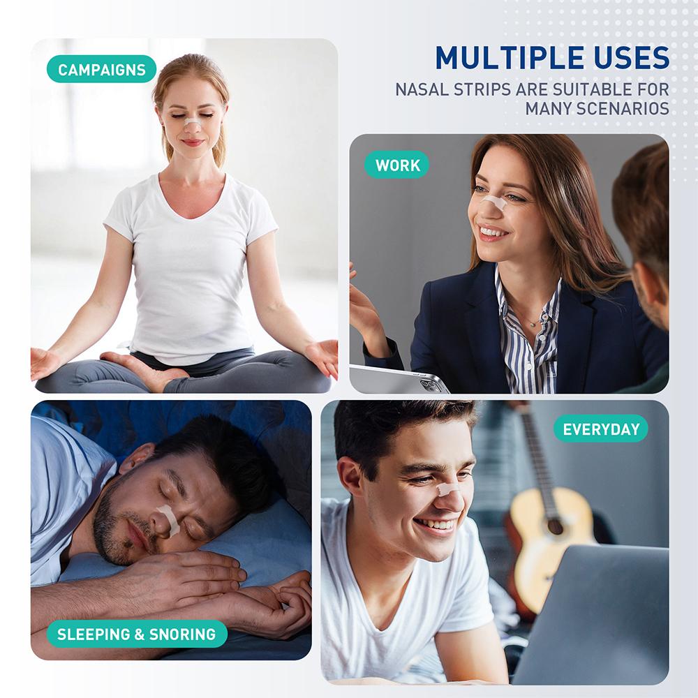 Nasal Strips for Snoring Nasal Patch Physical Expansion Breathable Nose Patch Better Sleep Anti-Snoring Extra Nasal Strip Patch