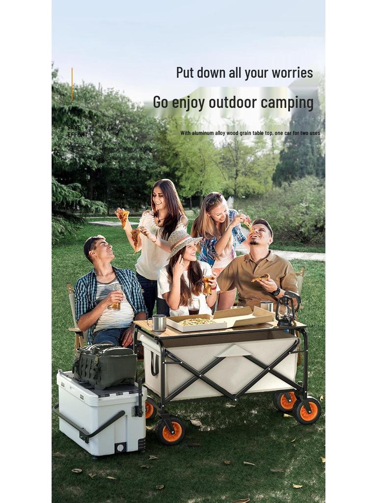 Tragbarer Falt-Campingwagen für Outdoor-Picknick- und Camping-Abenteuer