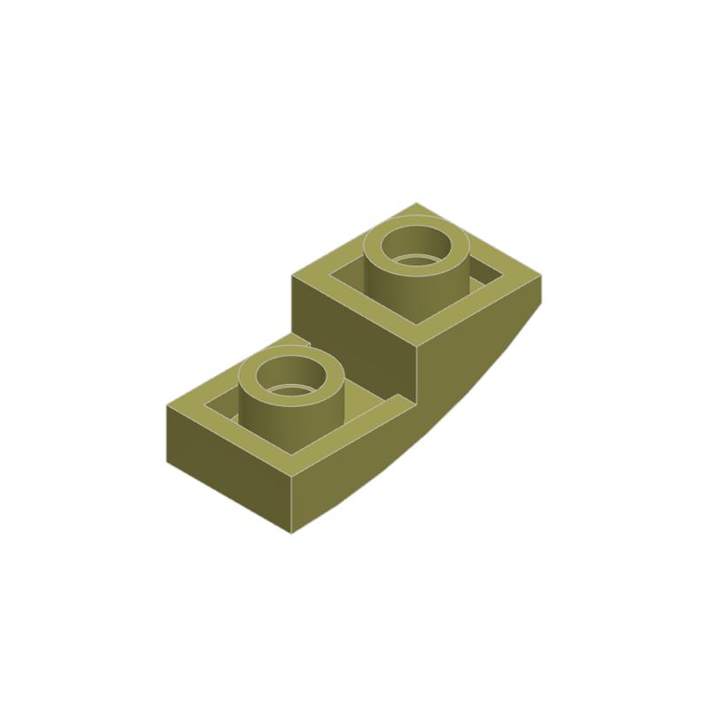 10 Stück 24201 Schräge Gebogen 2 x 1 x 2/3 Umgekehrtes Bauteil Moc Farbige Zubehörteile Kompatibel mit Brick DIY Kinderspielzeug