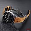 Quick Release Vintage Leather Watch Strap Stitching Cowhide Band for Omega 18/19/20/21/22/24mm Deployment Clasp Wrist Bracelet