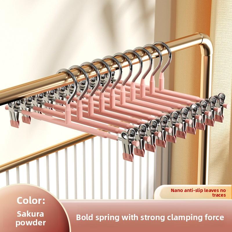 Haushalt Rutschfester Hosenständer Kleiderbügel Hosenaufbewahrung Jk Hängende Kleidung Edelstahl Rockklammer Trocknen Hosenklammer