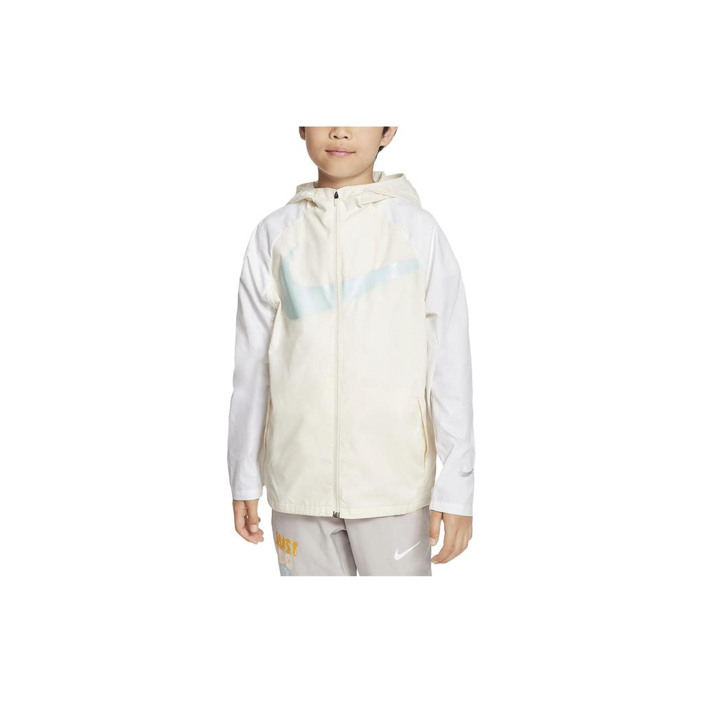 Nike Kids Hooded Zip-Up Long Sleeve Jacket Kids Jackets Light-Ivory FQ0707-110
