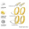 Cubic Zirconia Circle Hoop Earrings For Women, 3pcs Stack Set Earring, Cartilage Earring Multiple Piercing Jewelry