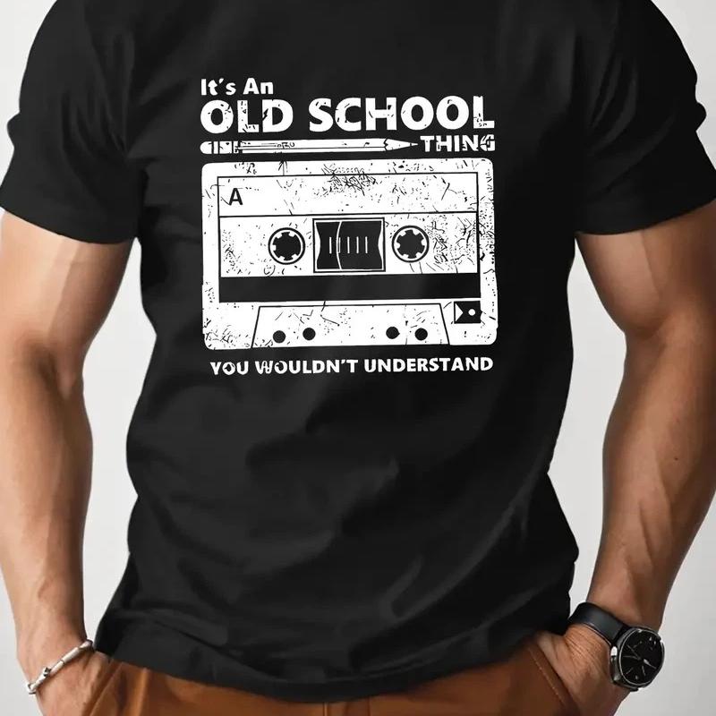 Men's Simple Letter Printed T-shirt Summer Daily Casual Round Neck Short Sleeve Loose Comfortable Fashion Simple Short Sleeve