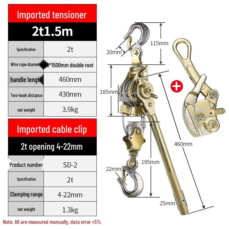 

Jundingying 2-Ton Ratchet Wire Tensioner Kit