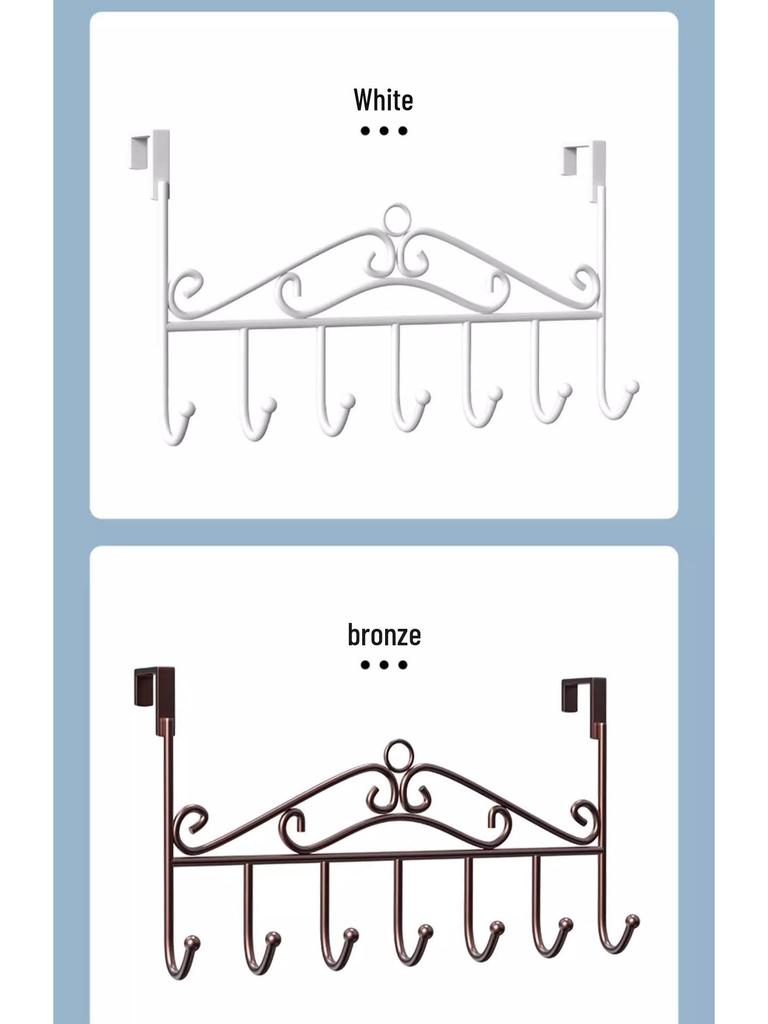 Over-the-Door No-Drill Coat Hook for Bathroom and Bedroom