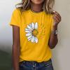 Women's Casual Floral Print Short Sleeved T-shirt With Round Neck  Top