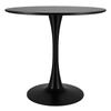 Modern Black Round Table For Living Room, Dining Room, Kitchen