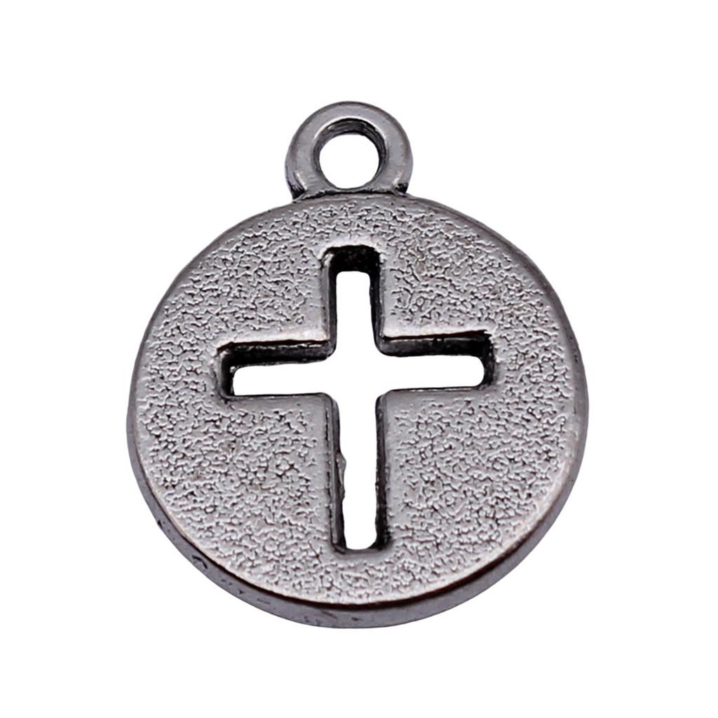 Vintage Cross Charms Multi Color Alloy Pendants For Religious Christian Jewelry