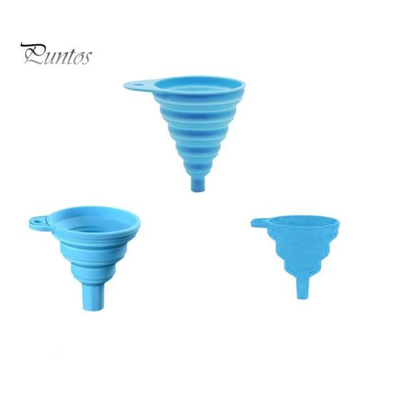 

3 шт. Складные воронки, силиконовые складные воронки, не содержащие бисфенол-А, универсальные воронки для заполнения бутылок, кухонные принадлежности для приготовления пищи и выпечки 1 Set синий
