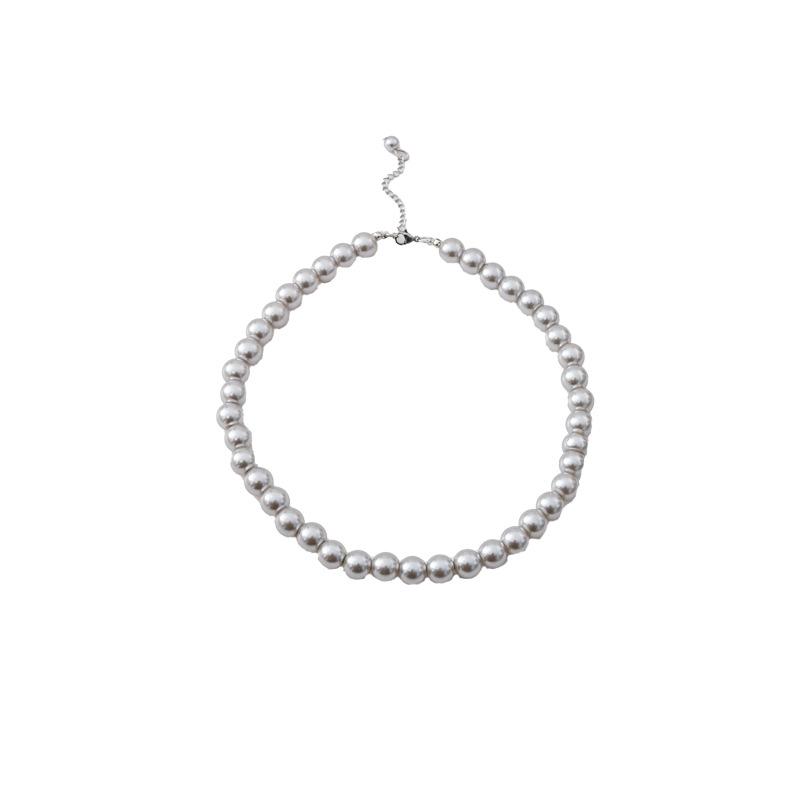 French Retro Temperament Light Luxury Imitation Pearl Necklace, Niche Design Sense High-End Pearl Chain Woman