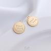 14K Gold-filled GoodLuck Pendant: Color-Preserving Round Tag for DIY Necklace, Bracelet, and Clavicle Chain