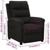 VidaXL Fauteuil inclinable Noir Tissu 342341