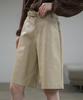 HYFVE Leather Bermuda Belted Pants