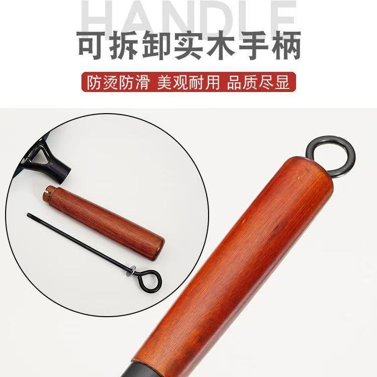 Wok Traditional iron pan Round bottom wrought iron Old-fashioned 30cm with ears