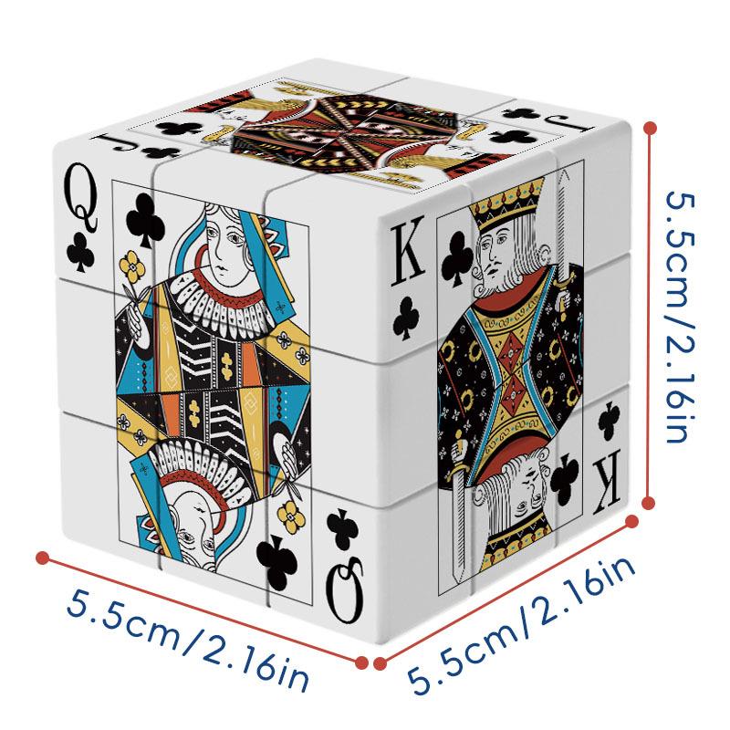 

Creative ZNX Playing Card Pattern Rubik s Cube: 2x2, 3x3, 4x4 Educational DIY Toy