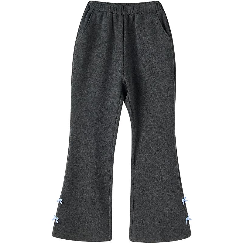 DEESHA Girls Fleece-Lined Flared Casual Long Pants 130