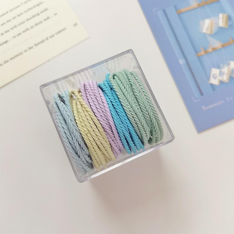 

50 шт. Высокоэластичные резинки, женские резинки для волос, головной убор, прочные, не повреждают волосы, простая резинка для волос Size fits all