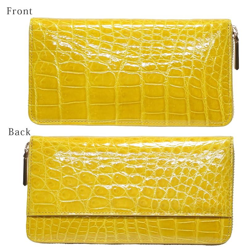 [Berkut] yellow crocodile long wallet men's ladies genuine crocodile long wallet enamel shining genuine leather Genuine leather leather crocodile