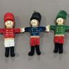 Classical Fabric Nut Cracker Soldier Figures Christmas Tree Hanging Ornaments Holiday Home Decoration