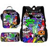 Child School Gartens of BanBans Game Backpack with Lunch Bags ,Pencil Bags ,School Bags for Boys Girls Best Gift