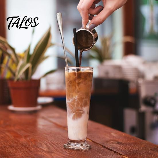 Multi Use Kitchen Spoons Stainless Steel Long Handle Mixing Spoon, Polished Metal Stirring Ice Cream Scoops Tall Glass Bar Spoon for Cocktails