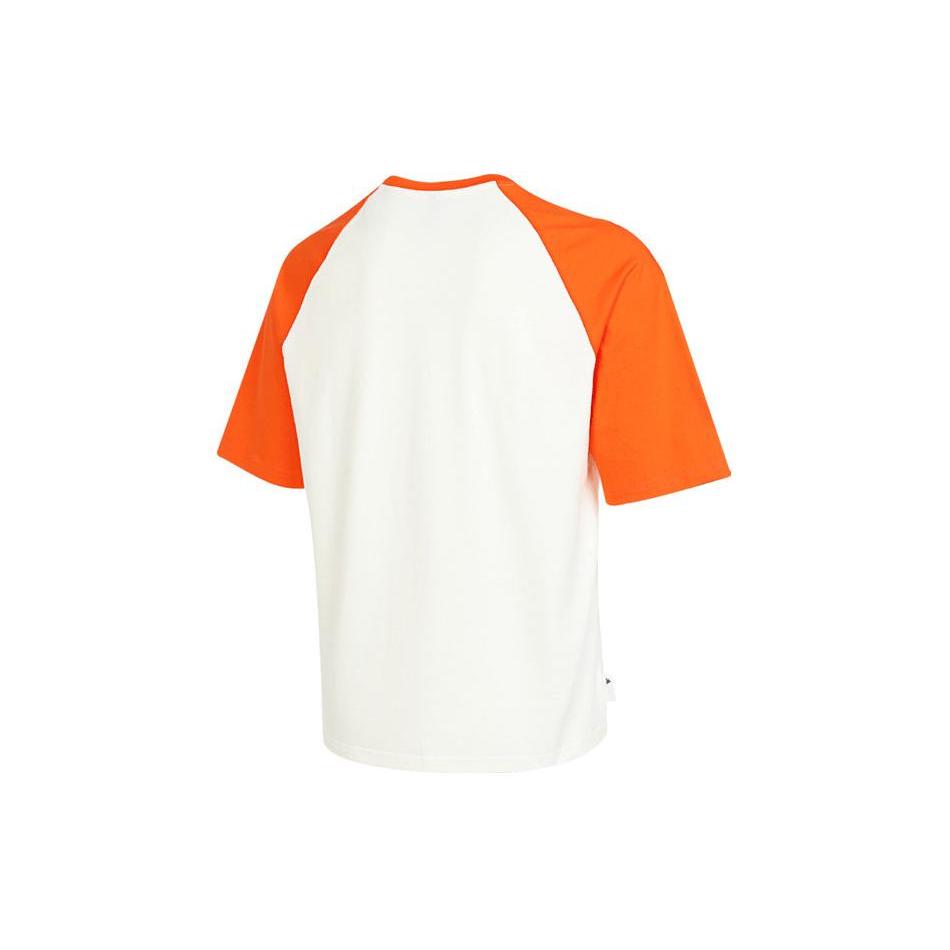 adidas T Shirts Men's Orange Crew Neck Moderate Straight Fit JI9820