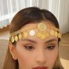 Geometric Gold Alloy Headband With Tassels For Wedding And Travel Gift