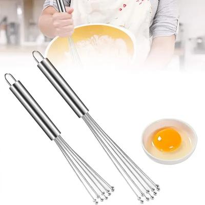 Kugelschneebesen aus Edelstahl, Draht-Schneebesen, Küchen-Schneebesen zum Kochen, Mischen, Schlagen, Eiermixer, Backwerkzeug