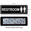 Restroom Sign – Commercial Restroom Sign (2-Pack) – Made From Premium Durable Frosted Acrylic Material, Super Strong Self-Adhesive, Quick And