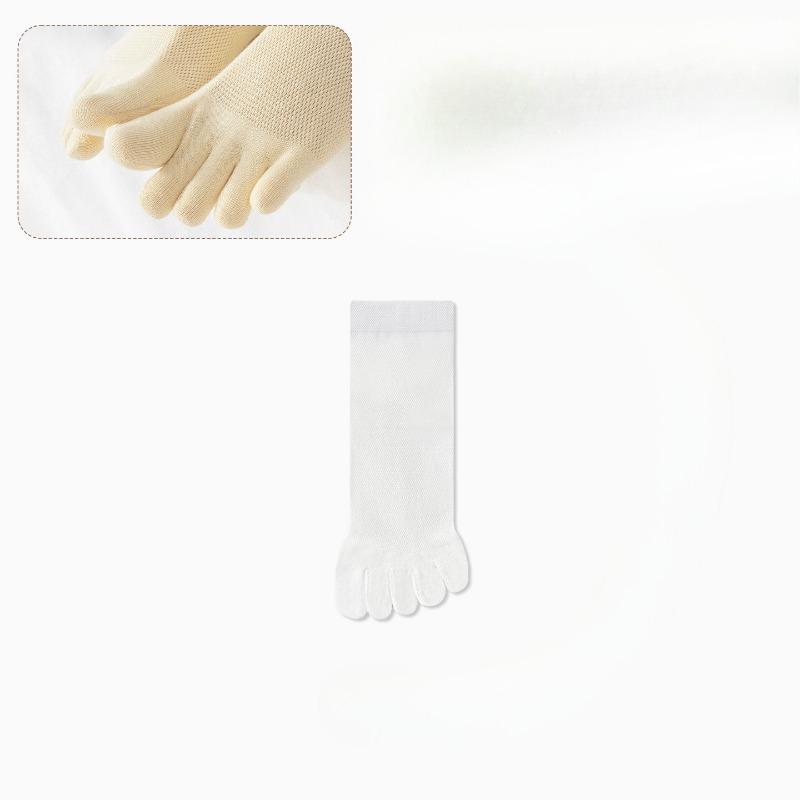 

Женские летние тонкие впитывающие пот дышащие сетчатые носки-трубки с пятью пальцами из хлопка 1 pair