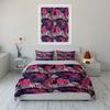 Colorful Tropical Leaf Pattern Bedding Set For Kids Luxury Gift 3Pcs Digital Print Comforter Set Soft Comfortable Breathable