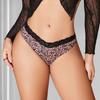 1pcs Sexy Lace Women Panties Floral Sexy Lingerie Low Waist Patchwork Leopard Print Lady G-string Breathable Comfort Underwear