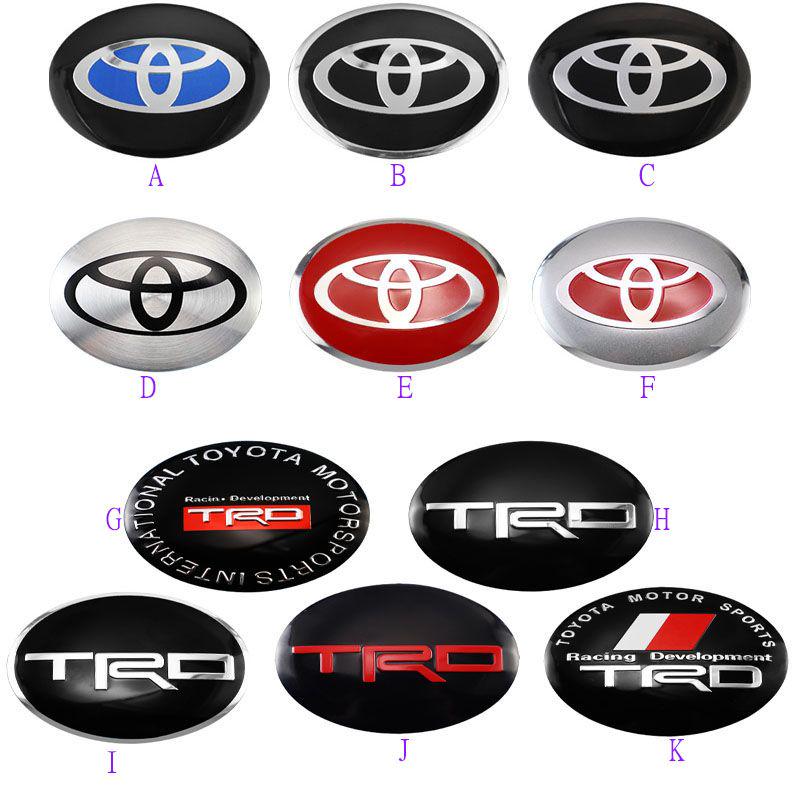 4pcs Car Wheel Stickers 56mm Auto Center Hub Cap Decal For Toyota Gazoo Racing TRD Corolla Yaris Chr Auris Rav4 Prius Prado