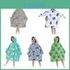 Delightful Large Wearable Blanket Sweatshirt For Kids Soft Warm Cozy Fabric With Fun Illustrations