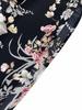 2025 Spring/Summer Floral Print Slit Halter Neck Dress - European & American Style