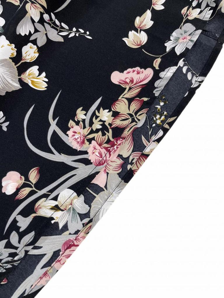 2025 Spring/Summer Floral Print Slit Halter Neck Dress - European & American Style