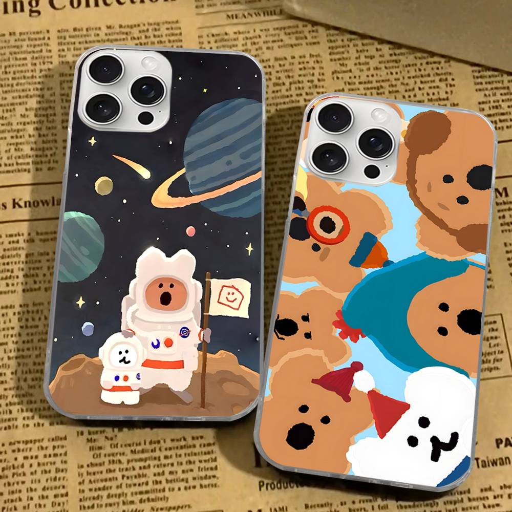 Popular Character Cut D-Dinotaeng Phone Case For iPhone 11 12 13 14 15 16 17 Plus Pro Max Satin Laser Glossy Cover