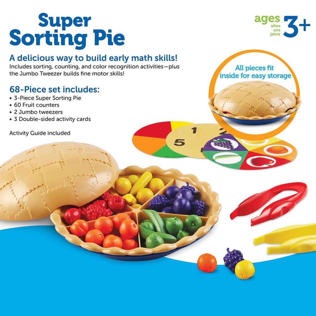 Learning Resources Finger Dexterity Education: Let's Make a Pie - Math Toy LER6216 (Authentic Product)